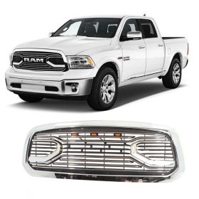 Chrome Big Horn Style Front Grille For 2013 2014 2015 2016 2017 2018 Dodge Ram 1500