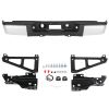 Pickup Rear Bumper Chevrolet Silverado 1500 2007-2013-Silver/Steel/Hole