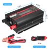 420W Car Inverter DC 12V 24V to AC 110V Outlet Vehicle Converter Sine Wave Battery Inverter with Dual USB AC Ports 3000W Peak Power
