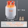 VEVOR Refrigerant Recovery Reclaim 50lb Cylinder Tank 400 PSI liquid Rated Y Valve