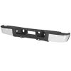Pickup Rear Bumper Chevrolet Silverado 1500 2007-2013-Silver/Steel/Hole