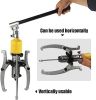 15 Ton Hydraulic Gear Puller 4"- 12" Hydraulic Puller Separator Tool 2 or 3 Jaws Bearing Hub Separator for Pulling Hubs Gears Bearings