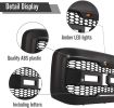 Grille For 2005 2006 2007 Ford f250 f350 Raptor Grill W/LED Lights & Letters Mattle Black