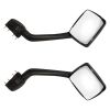 Chrome Hood Mirrors Pair For Kenworth T680 Peterbilt 579/587 W/Mounting Kit Left and Right Side