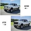 Grille For 2005 2006 2007 Ford f250 f350 Raptor Grill W/LED Lights & Letters Mattle Black