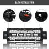 Front Grille For 2017 2018 2019 Ford f250 f350 Super Duty Raptor Grill W/LED Lights & Letters Matte Black