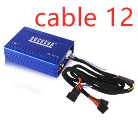 Car audio Amplifier 4-channel Four-Channel Dsp Audio Processor (Option: Blue cable 12)