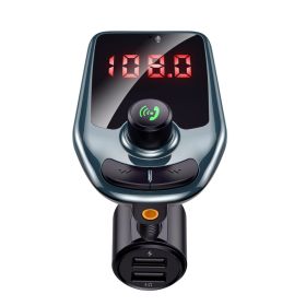 Car Bluetooth Mp3 Player Bluetooth Hands-Free Bluetooth Player Fm TransmitterP (Color: green)