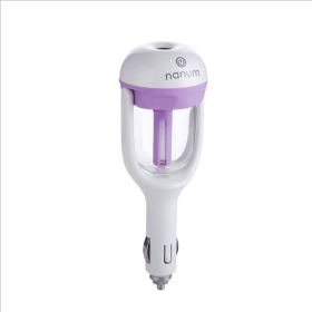 Car Humidifier Air Purifier Freshener Essential Oil Diffuser (Color: Purple)