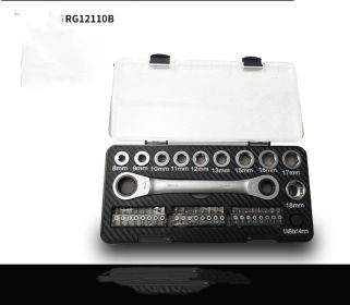 Ratchet Wrench Set Sleeve Screwdriver Set Amazon Ebay Tools Hot Selling Product Multi-function Two-way Ratchet (Option: RG12110B-RG12110B)