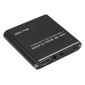 1080PFullHDMediaPlayer-SDUSBHDD-HDMIHigh Definition Player (Option: Black-US)