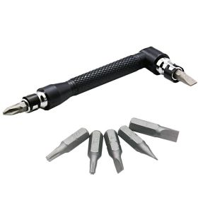 TBits Connecting Rod Handle Screwdriver L Rod Mini Double-headed Socket Wrench (Option: Socket Wrench And 10 Pack Bit)