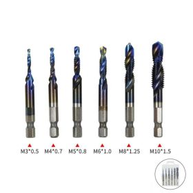 Steel Hexagon Shank Drill Tapping Chamfer (Option: Blue plated)
